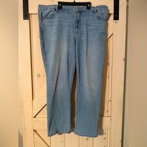 Old Navy Light Blue High Rise Straight Leg Women's Jeans Size 22